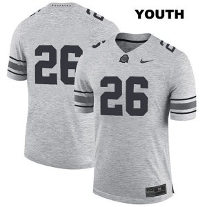 Youth NCAA Ohio State Buckeyes Jaelen Gill #26 College Stitched No Name Authentic Nike Gray Football Jersey FT20G10JO